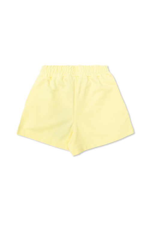 Shorts With Embroidered Logo, Unisex, Yellow