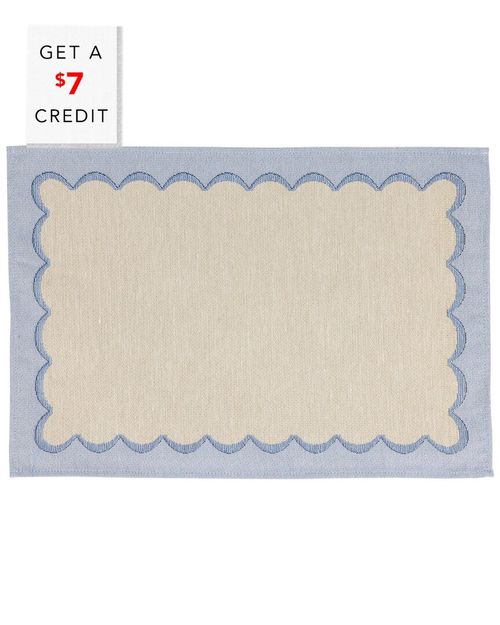 Tavola Blue Scalloped Placemats (Set Of 4) With $7 Credit