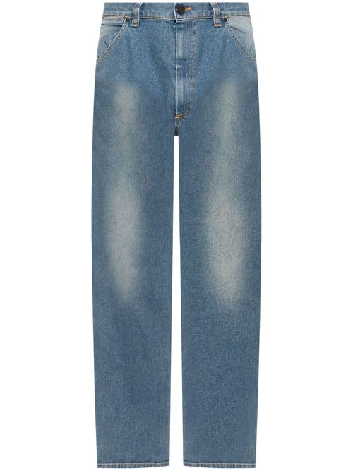 Cotton straight jeans - Blue