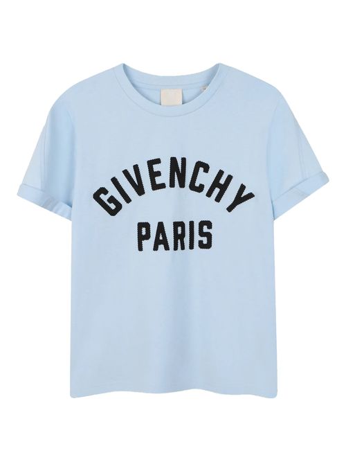Mini Gros Grain T-Shirt with Embroidered Front for Boys