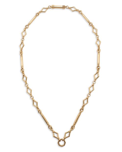 18K Yellow Gold Harlequin Baton Chain Necklace, 18