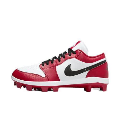 Nike Jordan 1 Retro MCS Low Men's Baseball Cleats (CJ8524-611, Gym Red/White/Black)