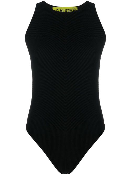 Sleeveless round-neck bodysuit - Black