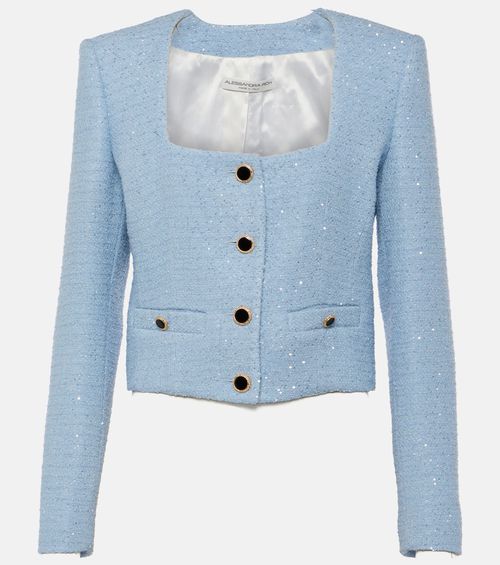 Sequined tweed jacket