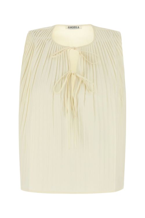 AMOTEA Cream cotton Akiko top