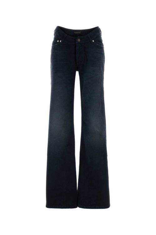 Curved Waist Jeans — Navy