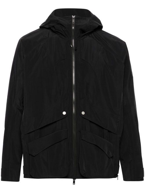 Lobe panelled hooded jacket - Black