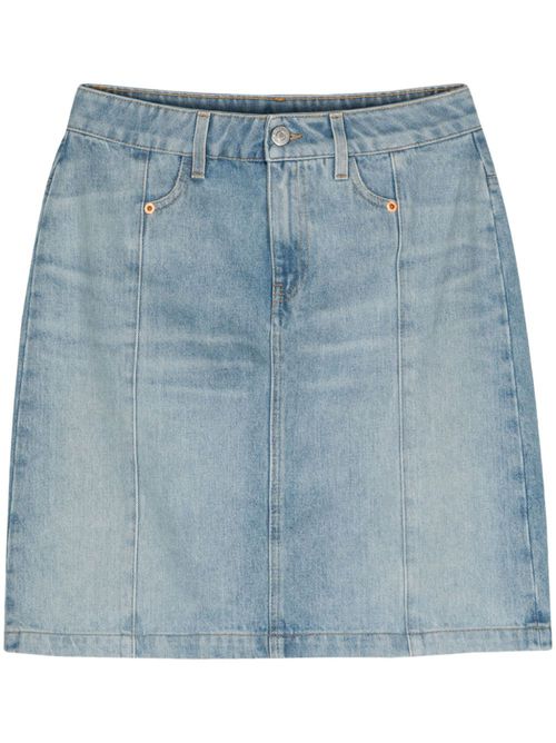 Narrow denim miniskirt - Blue