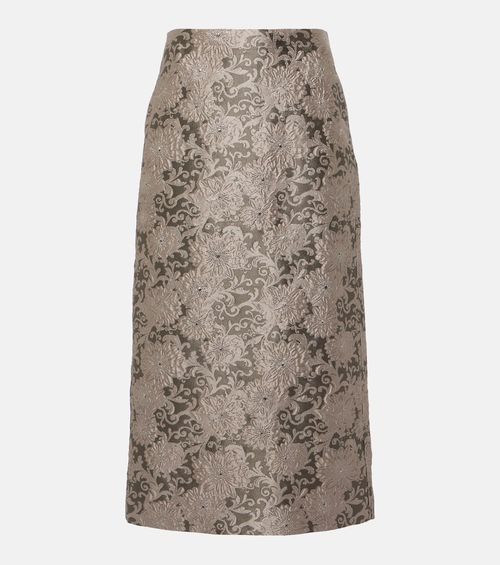 Diletta jacquard midi skirt