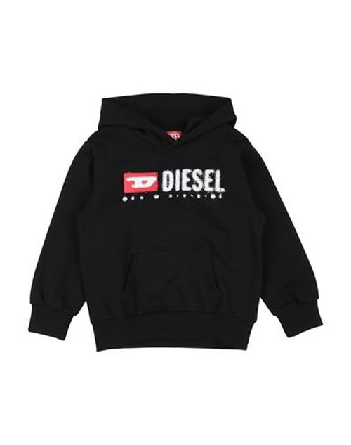 Kid Boy Sweatshirt Black Size 14 Cotton, Polyester