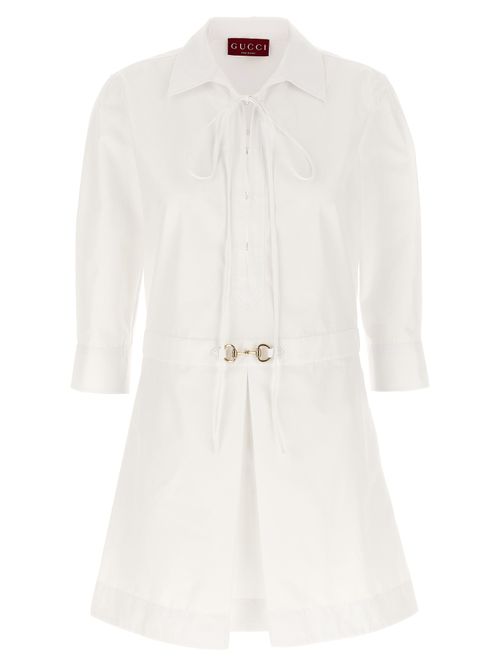 Cotton Poplin Shirt Dress Shirt Dress — White
