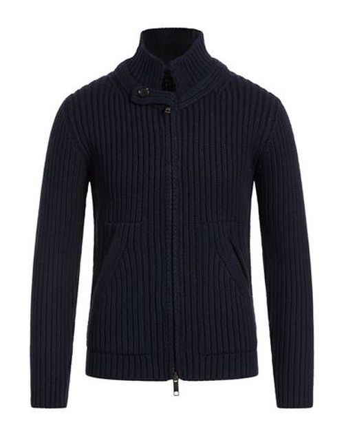 Man Cardigan Navy Size S Merino Wool, Polyamide