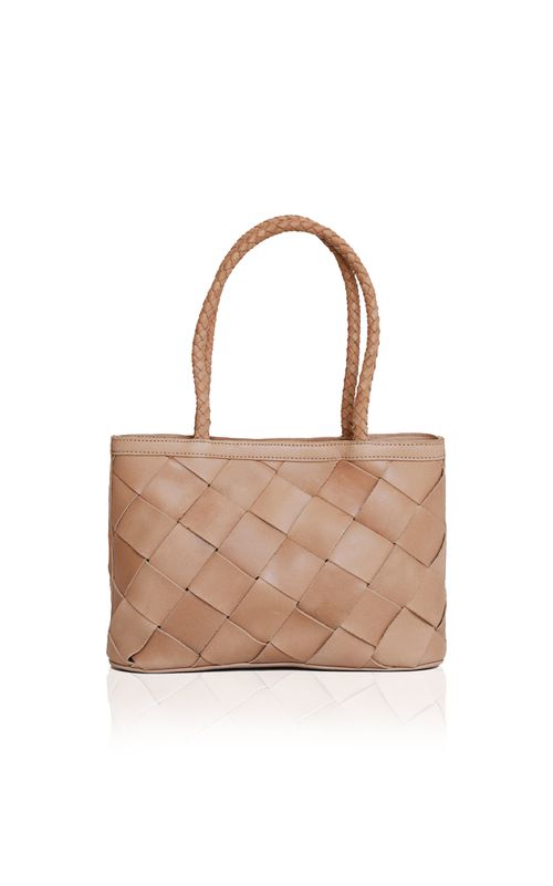 Ella Grande Woven Leather Tote Bag
