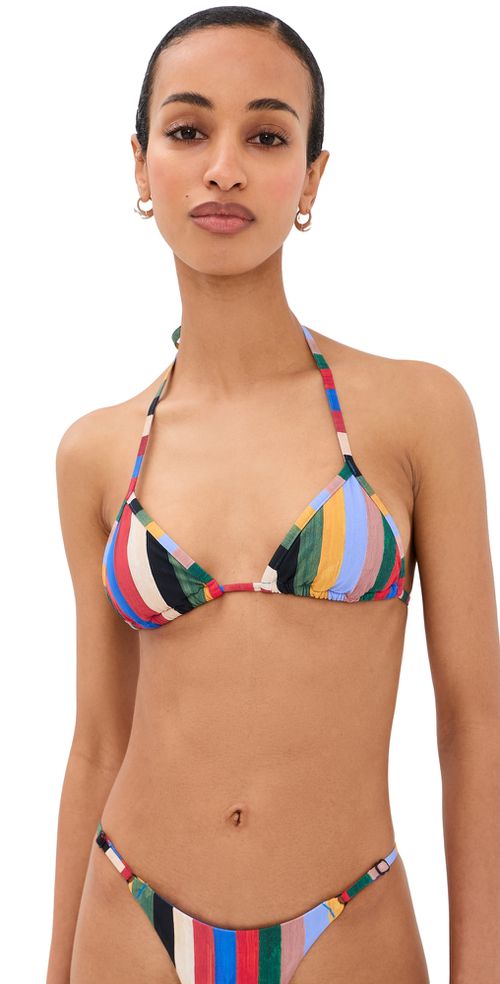 Lido Triangle Bikini Top Artist Stripe