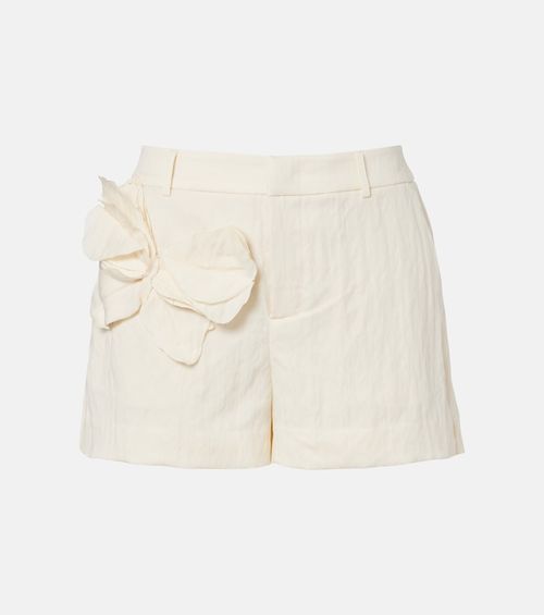 Appliqué gabardine shorts