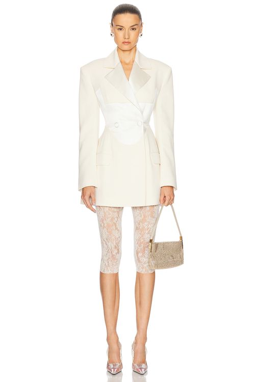 MARIANNA SENCHINA Swan Jacket Dress in Milky - Ivory.  S also in