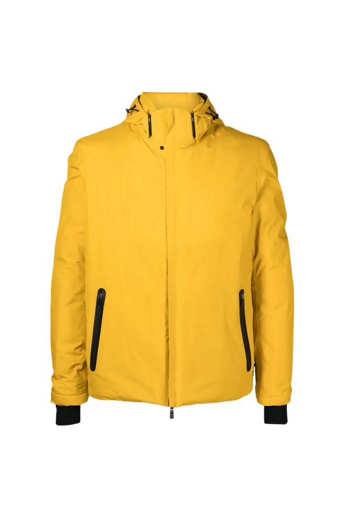 Padded Hooded Down Jacket — Yellow