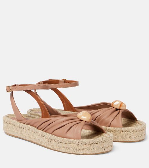 Zimmermann Gleam leather espadrille sandals