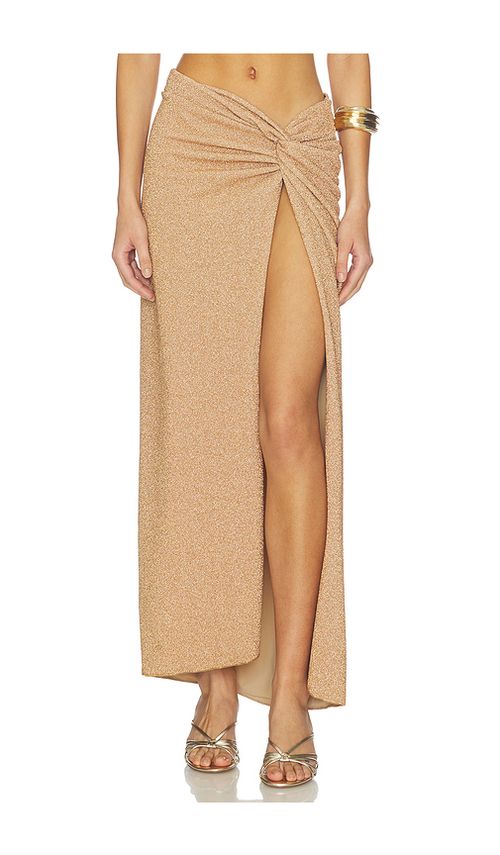 Devon windsor pareo gwen en color oro metálico M-L también en