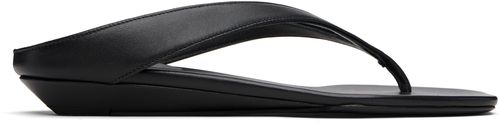 Black Coda Nappa Leather Sandals
