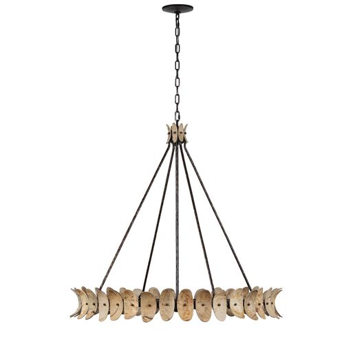 Monarch 8-Light Chandelier in Champagne Mist with Coconut She