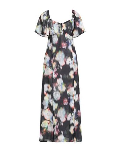 Woman Maxi dress Black Size 8 Polyester