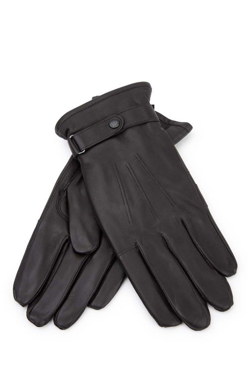 Men's Burnished Leather Thinsulate Gloves, Dark Brown