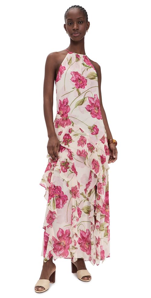 Novah Dress Fuchsia Blooms
