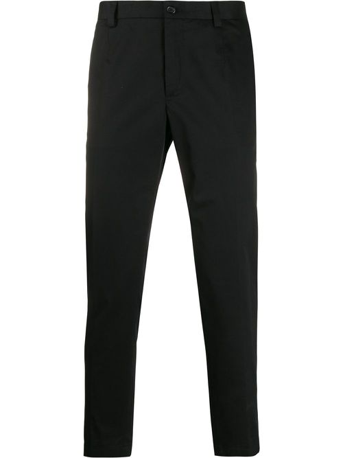 Straight leg tailored trousers - Black