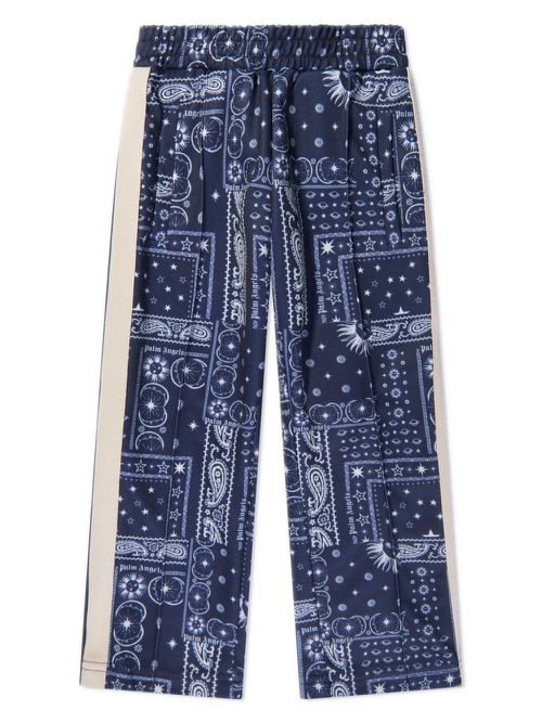 Bandana-print straight-leg trousers - Blue