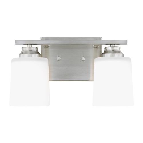 Brushed Nickel Wall Bathroom Vanity Light Sconce from the Vinton Collection