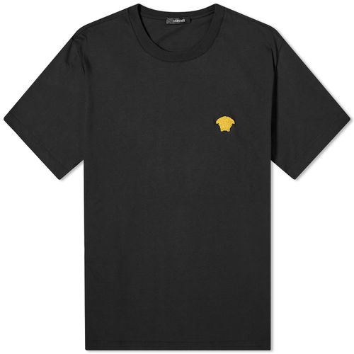 Men's Embroidered Medusa T-Shirt in Black, Size Large