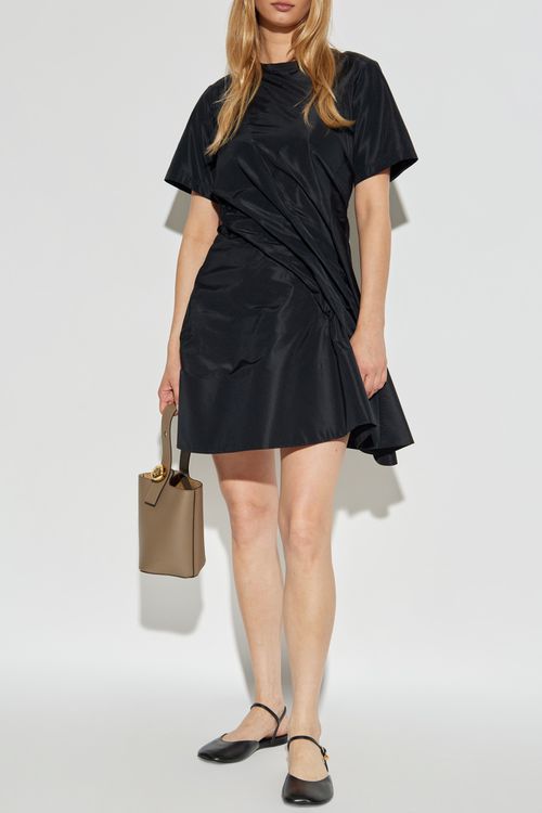 Dress With Decorative Draping, Women's, Black
