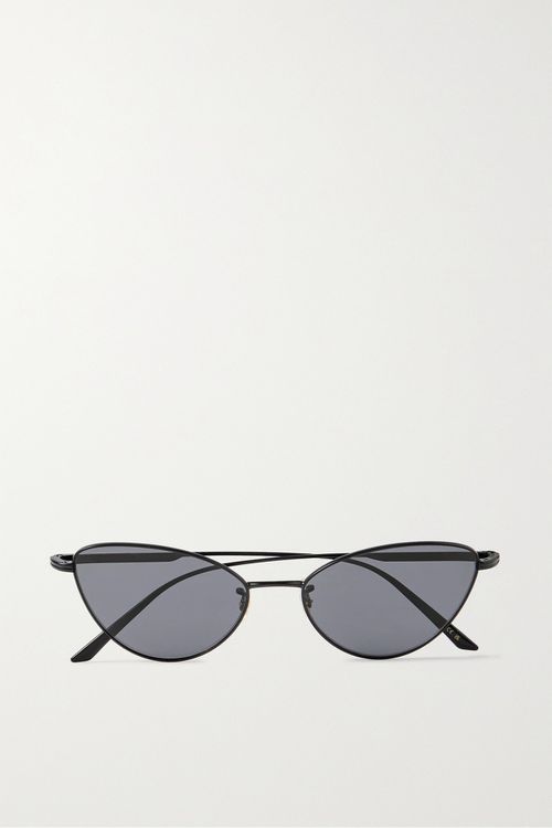 + Khaite 1998c Cat-eye Metal Sunglasses - Black