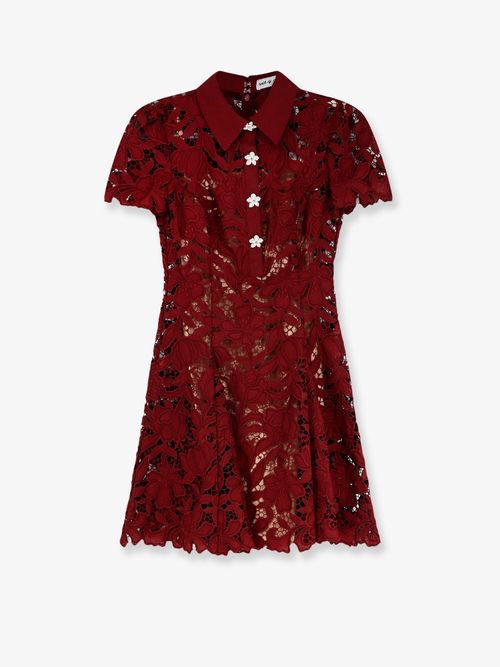 Lace Mini Dress — Red