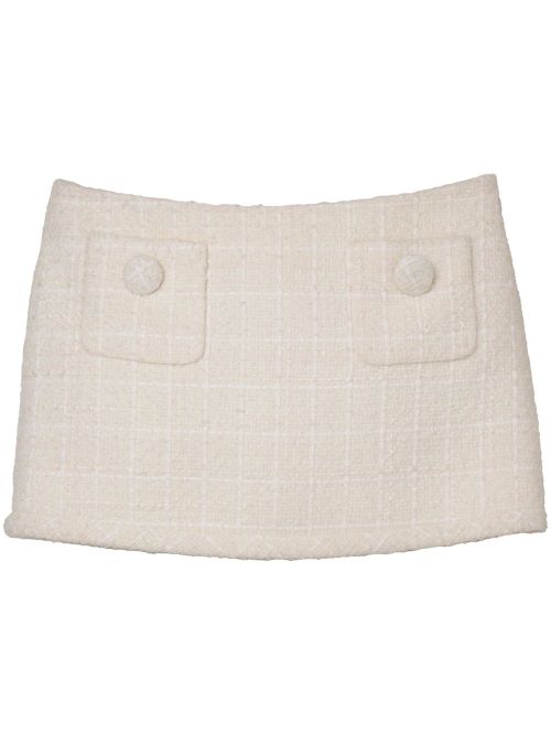 Tweed Mini Skirt — Beige