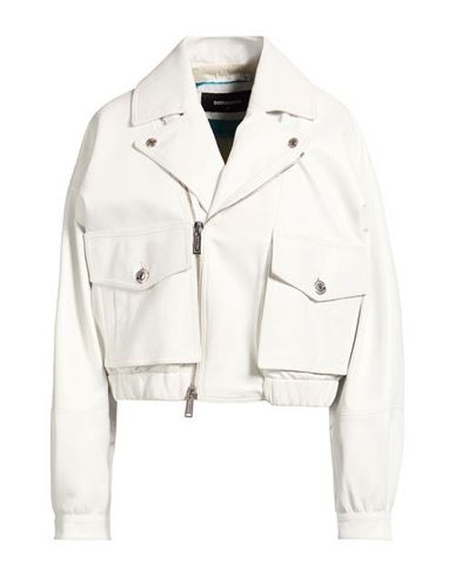 Woman Jacket White Size 4 Ovine leather
