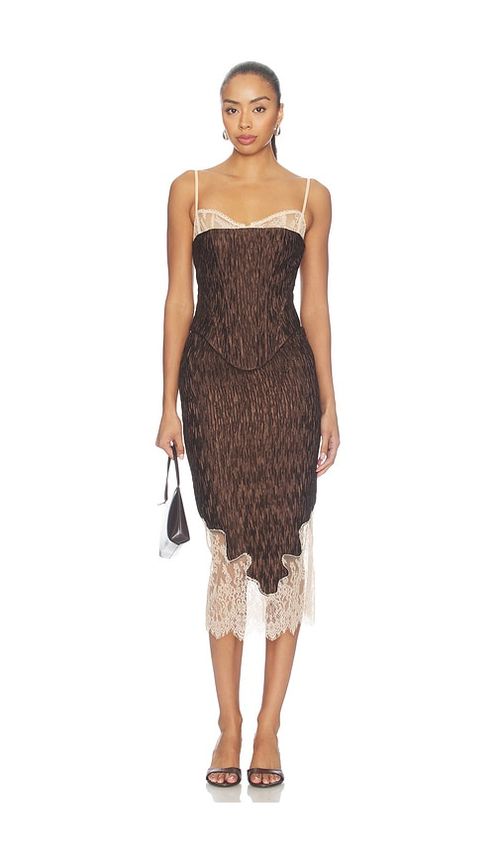 NBD Feroza Midi Dress in Multi. XXS. Also in