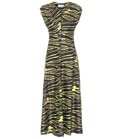 Zebra-print jersey maxi dress