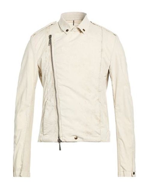 Man Jacket Beige Size 40 Cotton, Elastane