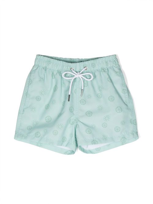 Parker drawstring-waist swim shorts - Green