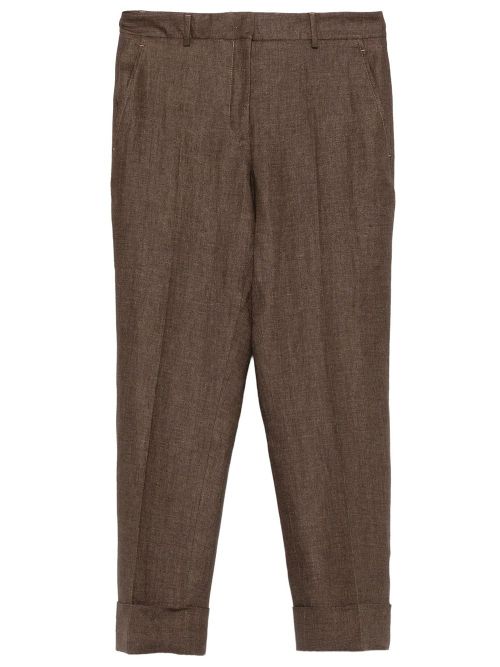 Regular Fit Linen Trousers