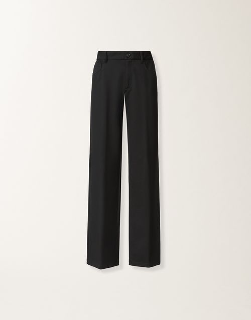 Pants in midnight blue Milano jersey