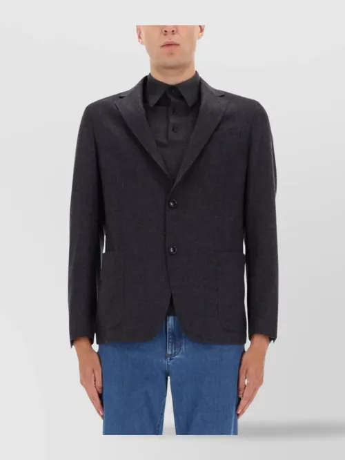 Zegna - notch lapel jacket with single vent and pocket