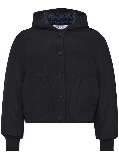 Padded hooded jacket - Black