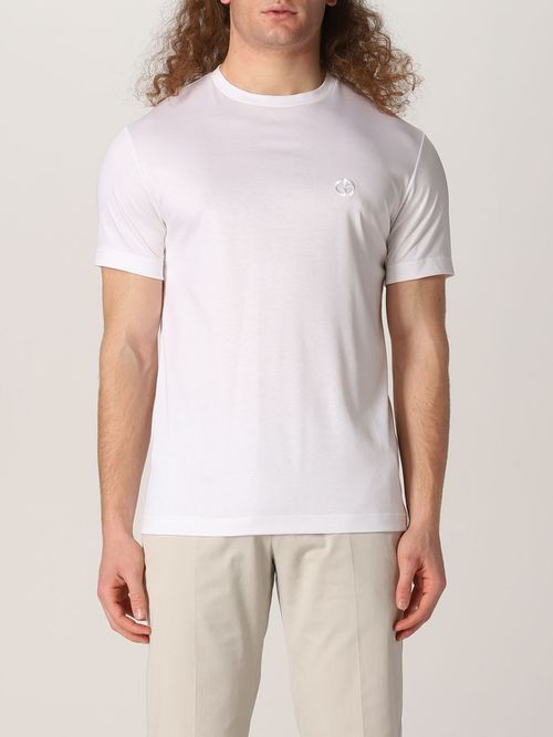 T-shirt with embroidered logo