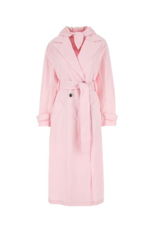 Cotton Trench Coat — Pink