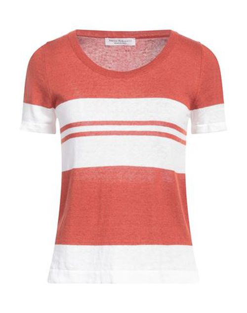 Woman Sweater Rust Size 8 Linen, Cotton