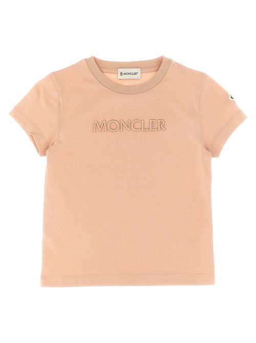 Logo-Embroidered Cotton T-Shirt — Beige