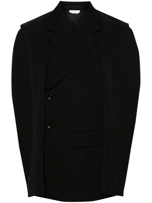 Cut-out single-breasted blazer - Black